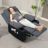 Aayansh Upholstered Recliner Heated Massage Chair RRP £399.99-ER47 Recliner armchair electric