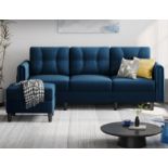 Sectional Sofa with Ottoman Reversible 3-Seater Chaise Lounge-ER47-RRP£349.99-This L-shaped sofa