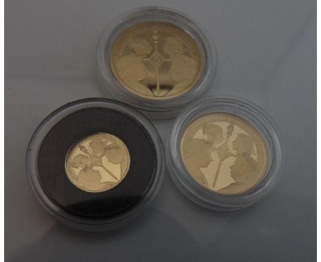 A Tristan da Cunha Double Jubilee 22ct Gold Double Portrait Proof Sovereign Set, 2012, fitted display case with certificates