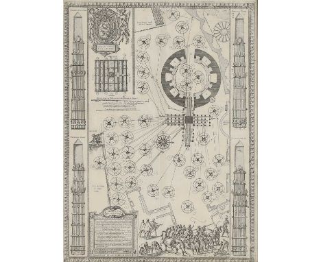 ​​ Natale Bonifacio (Italian, 1538-1592) after Giovanni Guerra 'Pianta del sito della Piazza fatta per alzare la Guglia' (Fon