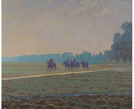 ▲ Peter Howell (1932-2024) 'Bottom of Warren Hill, Newmarket'signed 'Howell' l.l., inscribed with title verso, oil on canvas,