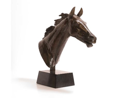 ▲ David Wynne (1926-2014) 'Shergar'bronze, signed and dated 'DAVID WYNNE '81' and numbered '2/8' on base of neck24cm wide10cm