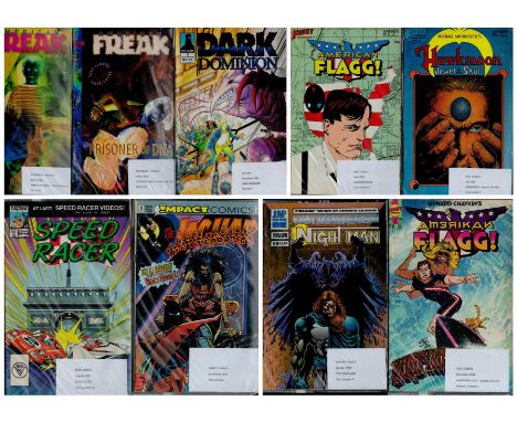 9 x Comics COLLECTION Impact Comics The Jaguar November 1991. Now Comics Speed Racer August 1990 Volume 1 Number 35. First Co