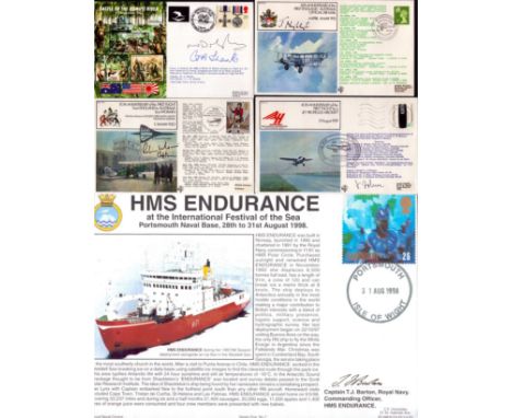 Military collection of 5 FDC. Signatures such as Captain James Nightingale, Captain T J Barton, Victor Zohm, Captain M A Mayb