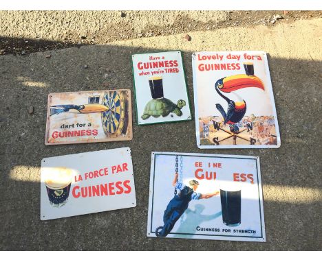  A selection of  modern enamel signs mainly guiness.