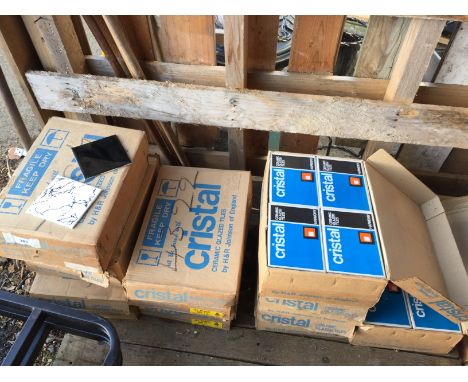 Nine boxes of ceramic tiles.