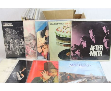 Vinyl - First class collection of around 40 Rock LPs featuring The Rolling Stones, The Beatles, John Lennon, Deep Purple, Car