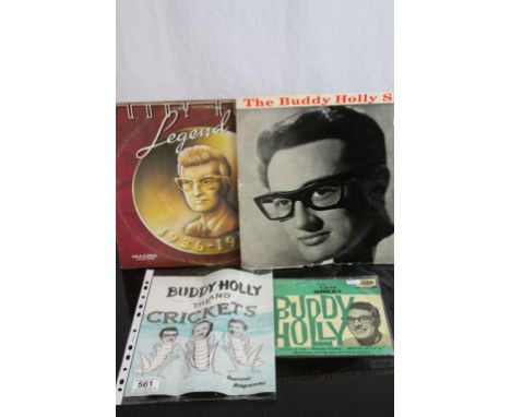 Memorabilia - Buddy Holly And The Crickets 1958 souvenir tour programme along with two LP's and a 7 inch single