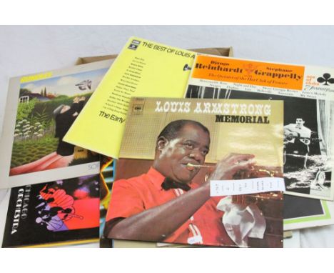 Vinyl - Collection of around 23 Jazz, Blues and Pop LPs to include Louis Armstrong, Bessie Smith, Bob Dylan etc, sleeve and v