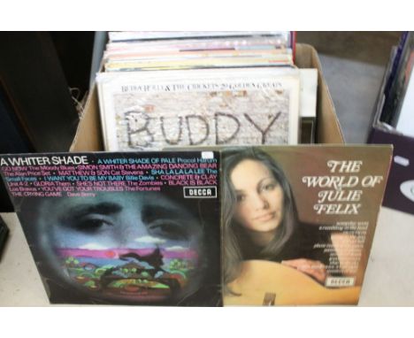 Vinyl - Collection of LPs featuring many female recording artists plus Buddy Holly, Chuck Berry and Manfred Man, condition va