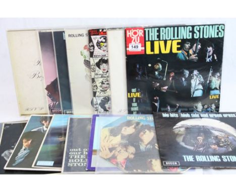 Vinyl - Rolling Stones collection of 15 LPs from the early days through to Some Girls, Beggars Banquet and Live (German Press