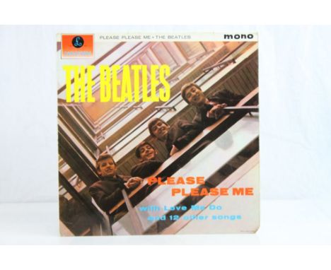 Vinyl - The Beatles Please Please Me (PMC 1202), first press black &amp; gold label with Dick James Music Co publishing credi