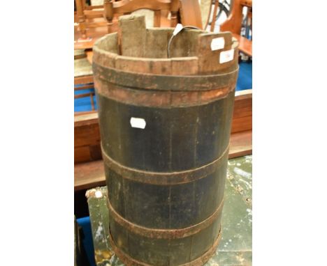 A vintage coopered pail, height approx. 53cm