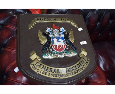 A vintage plastic advertising/insurance sign, General Accident