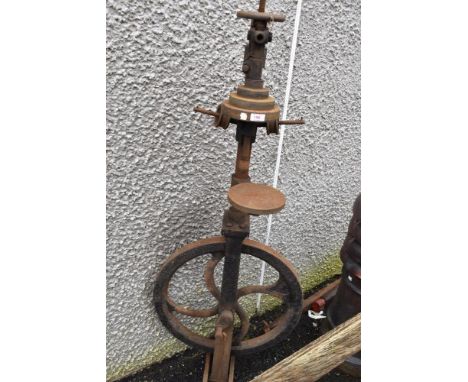 A vintage foot driven drill press