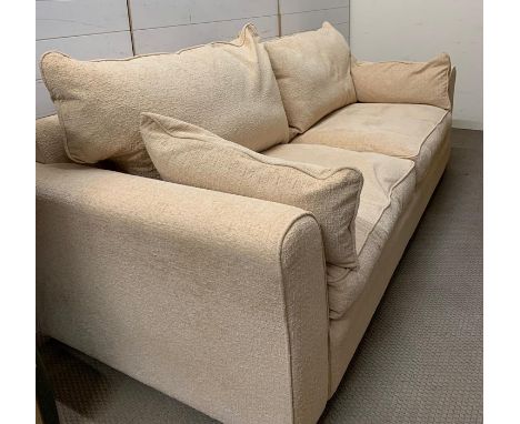 A three seater John Lewis sofa with "Collins and Hayes" upholstery (H75cm W220cm D94cm SH44cm)