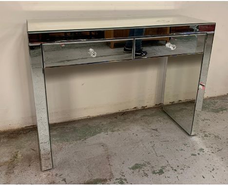 A mirrored console table (H76cm W100cm D36cm)