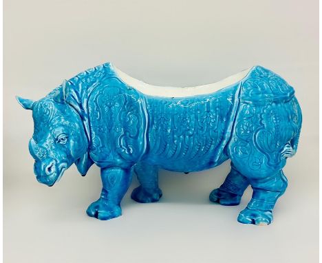An Antique Chinese planter or bowl in the form of a Rhinoceros