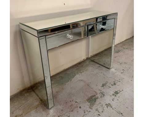 A mirrored console table (H76cm W100cm D36cm)