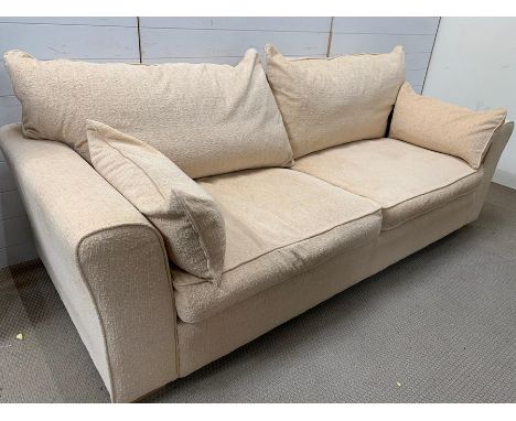 A three seater John Lewis sofa with "Collins and Hayes" upholstery (H75cm W220cm D94cm SH44cm)