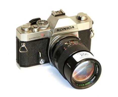 Konica T3 Camera with Tamron f2.8 135mm lens