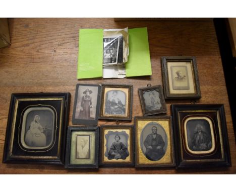 PORTRAIT PHOTOGRAPHY:&nbsp;a small quantity, to include 6 ambrotype portrait of male and female subjects, various sizes, cont