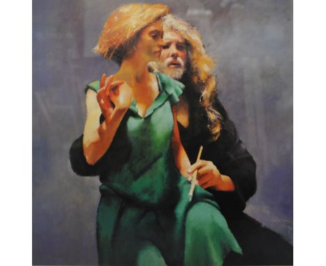 ROBERT LENKIEWICZ (1941-2002) 'Bella with the Painter' signed limited edition lithograph print number, 509 of 550.