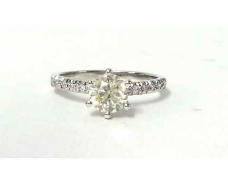 A diamond shank solitaire , Size N, 0.85 carat centre, J/K colour
