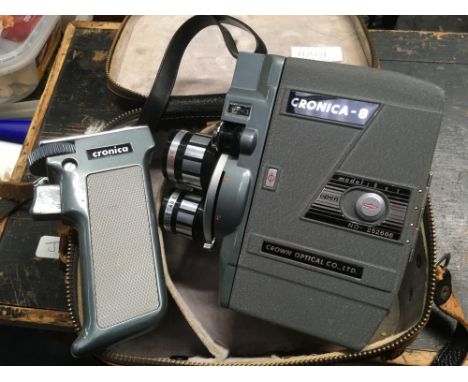CRONICA 8mm FILM CAMERA WITH 3 LENSE TURRET IN CASE