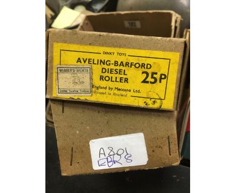 1 EMPTY AVELING-BARFORD DIESEL ROLLER BOX &amp; A HORNBY No.30 TENDER 'O' GAUGE BOX, BOTH BOXES EMPTY