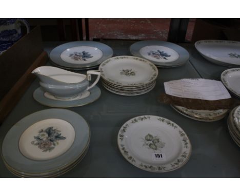 A German porcelain 'Franconia' pattern, part dinner service and a Royal Worcester 'Woodland' pattern part service Best Bid