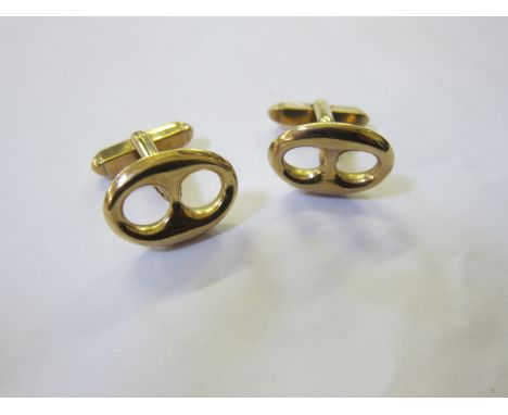 A pair of 9ct gold cufflinks marked Gucci, 14g approx. 