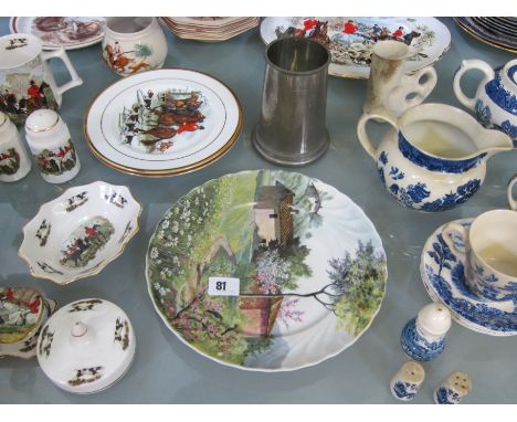 A quantity of blue and white ceramics, to include Poutney & Co. Spode, 'Mac Donald' china etc Best Bid