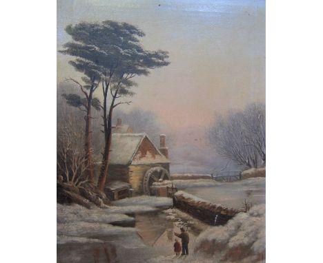 Flemish School (20th Century) Farmyard scene with chickens Oil on canvas Signed indistinctly lower left and dated 1925 68cm x