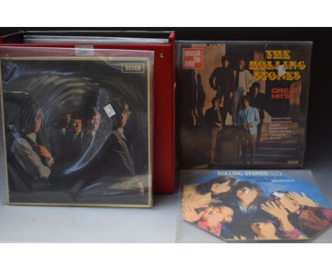 The Rolling Stones - five vinyl records, Through The Past, Darkly; The Rolling Stone, First LP; Out of Our Heads; Great Hits,