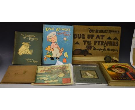 Children's Books - Stanley L Adams, Old Nursery Rhymes Dug up at the Pyramids;  Mabel Lucie Attwell's Telling a tale;  an Ele