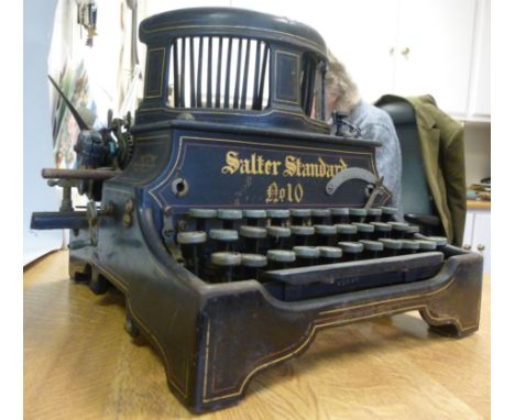 An early 20thC 'The Salter Standard' No.10 patent manual typewriter
