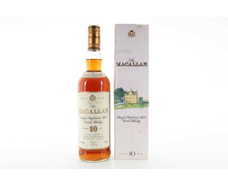 MACALLAN 10 YEAR OLD 1990S SPEYSIDE SINGLE MALT  40% ABV / 70cl  There are few distilleries in the world quite so revered as 