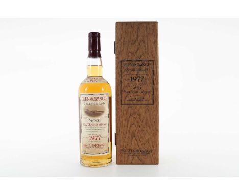 GLENMORANGIE 1977 21 YEAR OLD HIGHLAND SINGLE MALT  43% ABV / 70cl  Famous for their unique stills, each as tall as an adult 