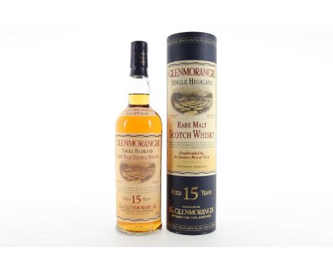 GLENMORANGIE 15 YEAR OLD HIGHLAND SINGLE MALT  43% ABV / 70cl  Famous for their unique stills, each as tall as an adult giraf
