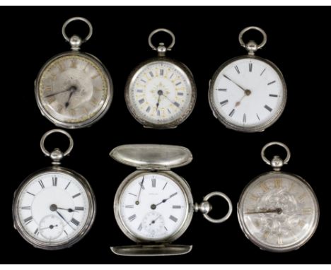A Swiss lady's silvery metal cased pocket watch by Pateck of Geneva, No. 55162, the white enamel dial with Roman numerals and