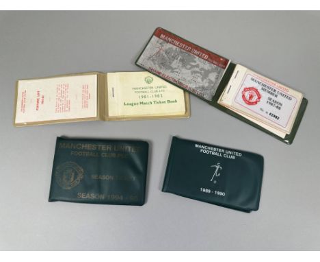 Collection of Manchester United league match ticket books from 1981/82 to 2005/06 seasons, not including 1986/87 - 1999/2000 