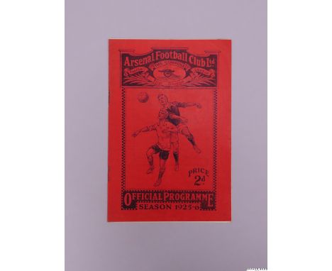 Arsenal v Manchester United programme 16th January 1926,8 pages plus red wrappers, light vertical fold, ink score to centre-p