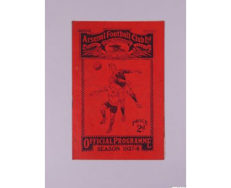 Arsenal v Manchester United programme 28th April 1928,8 pages plus outer wrappers, horizontal fold, creases and wear 