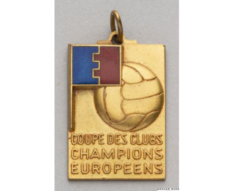 Bill Foulkes Continental gold and enamel 1968 European Cup Winners Medal the obverse inscribed COUPE DES CLUBS CHAMPIONS EURO