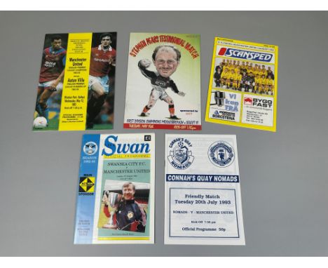 Collection of Manchester United Friendly away match day programmes from 1992 to 1996, Includes The Pennys Challenge match v. 