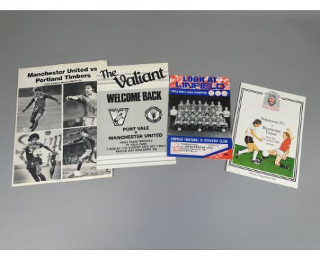Collection of Manchester United Friendly away match day programmes from 1980 to 1982, Includes testimonial match day programm