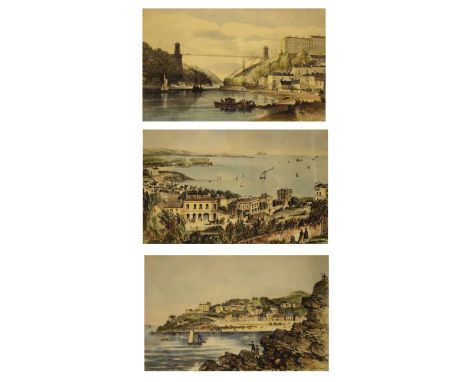 Local Interest - Three Clevedon Fine Arts Ltd limited edition reproduction prints after 19th century originals, 'Clevedon fro