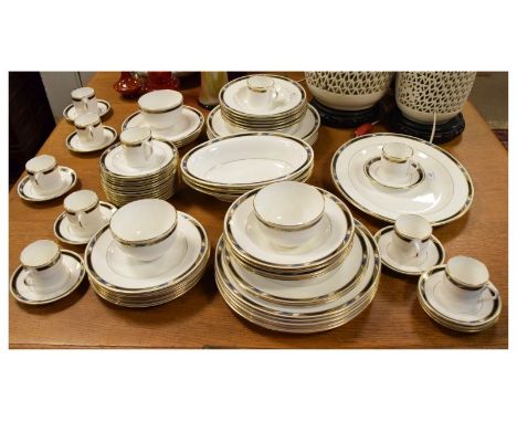 Royal Worcester 'Raffles' pattern coffee and dinnerwares, together with a Grosvenor tea service  