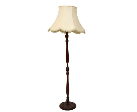 Modern beech framed standard lamp  